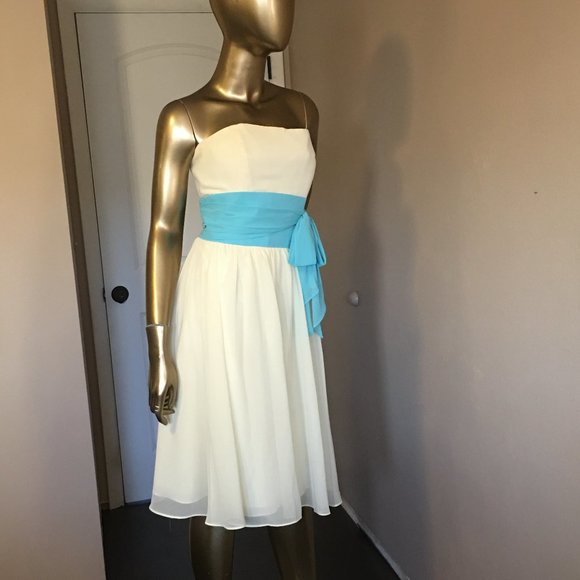 ALFRED ANGELO "Modern Fit" Butter Yellow strapless dress - Picture 5 of 10